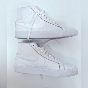 White Nike blazers